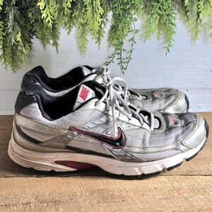 Size 11.5 Nike Silver, Red, Black & White Nike Shoes